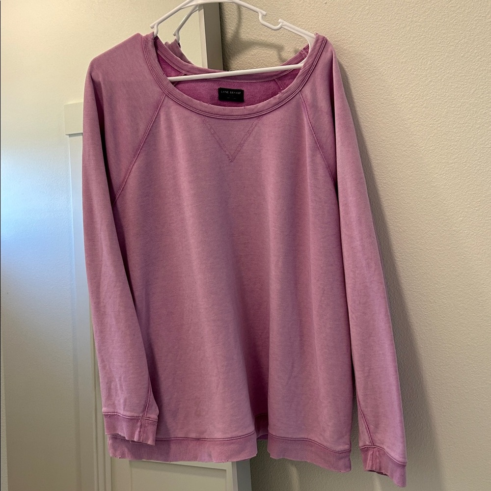Lane Bryant Lavender Crew Neck Sweater